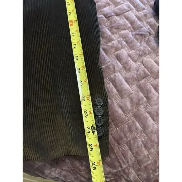 Meeting Street Mens Sport Coat Size 42L Brown Corduroy Blazer Lined 100%‎ Cotton - Picture 15 of 15